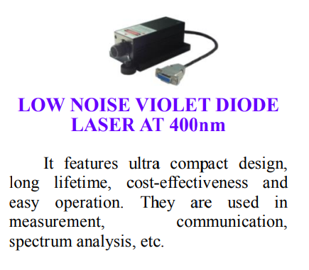 400 nm Violet Laser Low Noise Laser